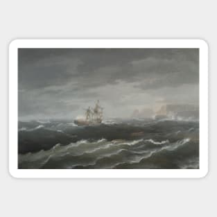 Shipwreck Near a Rocky Coast by Thomas Birch Magnet